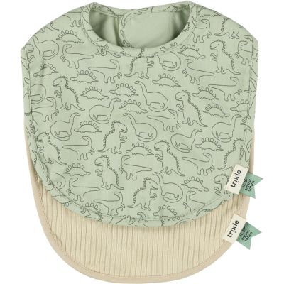 Lot de 2 bavoirs de naissance Daring Dino  par Trixie