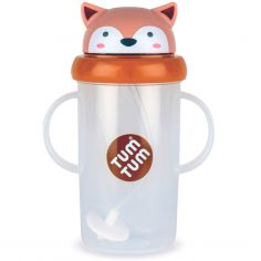Tasse antifuite avec paille lestée Renard (300 ml) - TUM TUM