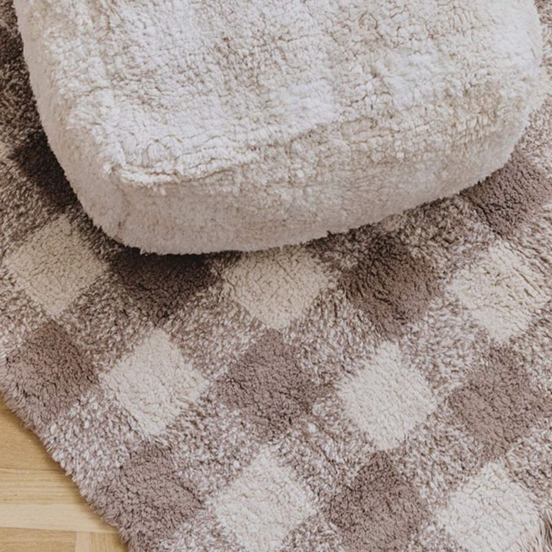 Tapis lavable Vichy Marron (150 x 180 cm) Lorena Canals Ambiance 4