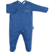 Pyjama léger constellations Stary bleu jean (1-3 mois : 50 à 60 cm)  par Bemini