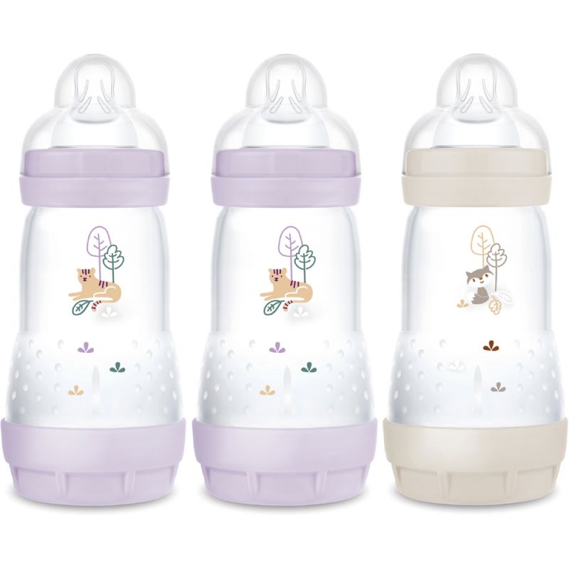 3 biberons Easy Start 260ml Lilas+Lilas+Sable Tétine débit 2 - Reconditionné MAM Produit 1