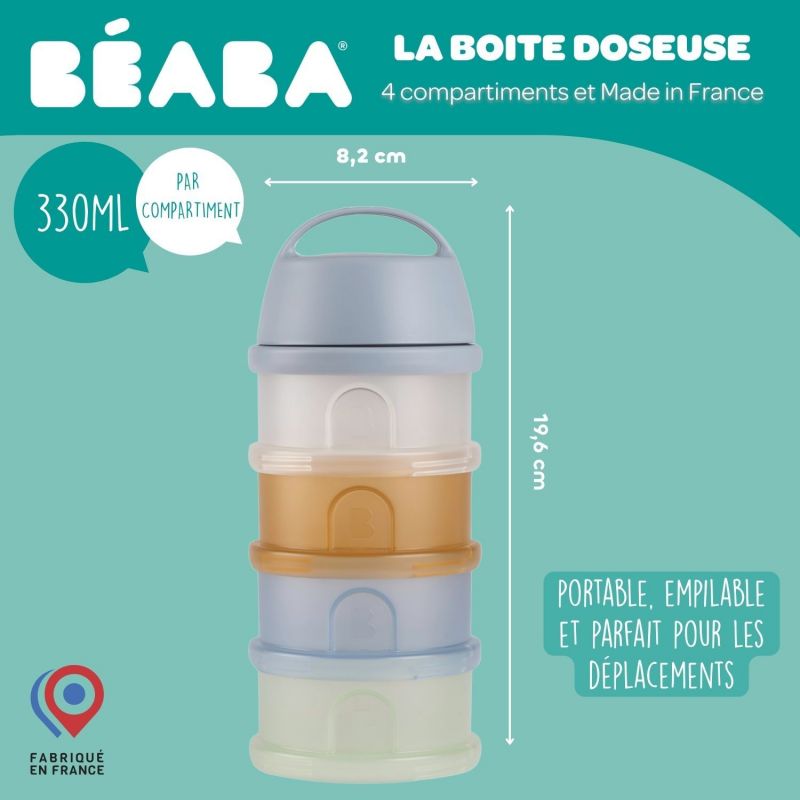 Boîte doseuse 4 compartiments Galet Translucide Béaba Produit 7