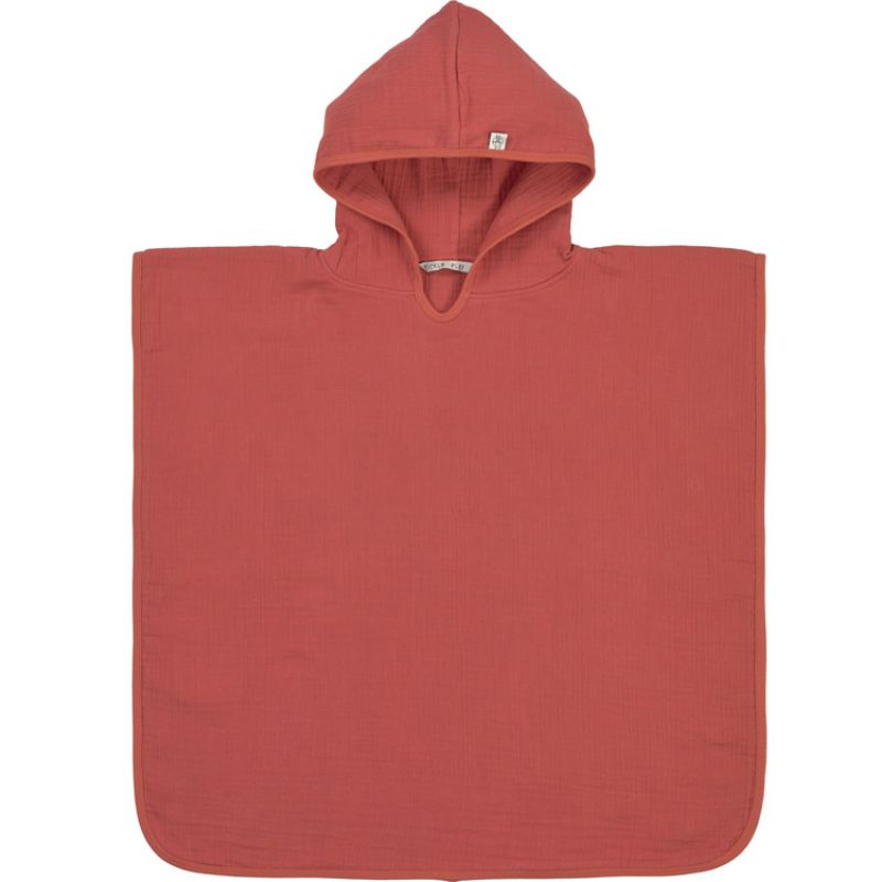 Poncho de bain en mousseline de coton bois de rose (12-36 mois) Lässig