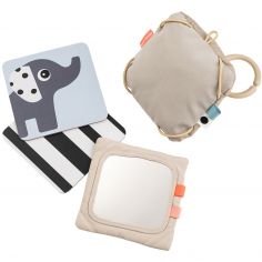 Support avec cartes de motifs contrastés Deer friends Sable - Done by Deer