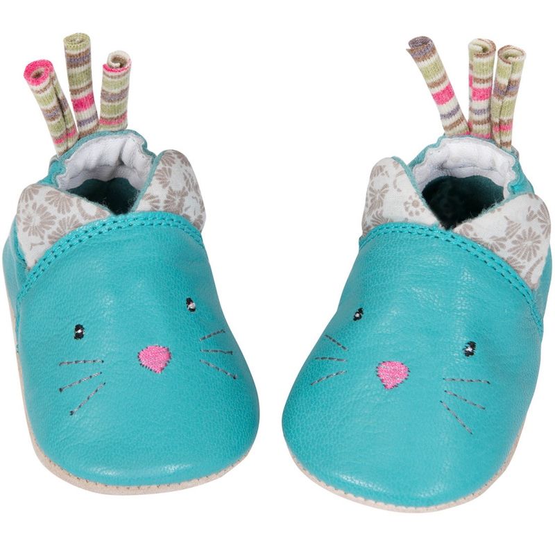 Chaussons cuir chat Les Pachats (6-12 mois) Moulin Roty