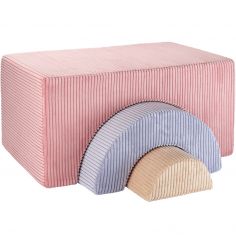 Ensemble de jeu arc-en-ciel Pink Mousse velours côtelé - Wigiwama