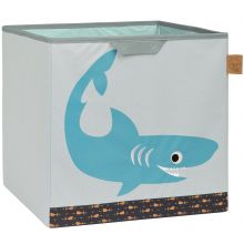 Cube de rangement jouets Requin océan (32,5 x 33,5 cm)  par Lässig 