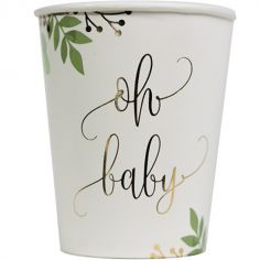 Lot de 8 gobelets en carton Oh Baby - Arty Fêtes Factory