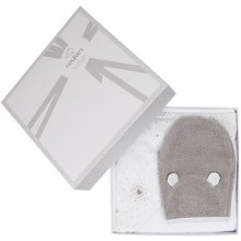 Coffret cadeau cape de bain + gant Nouky gris (75 x 75 cm)  par Noukie's