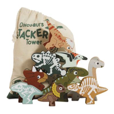 Dinosaures en bois FSC à empiler
