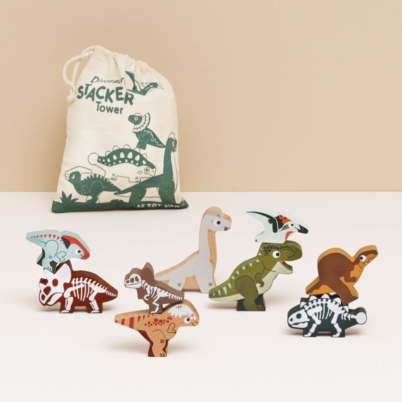 Dinosaures en bois FSC à empiler Le Toy Van Ambiance 2