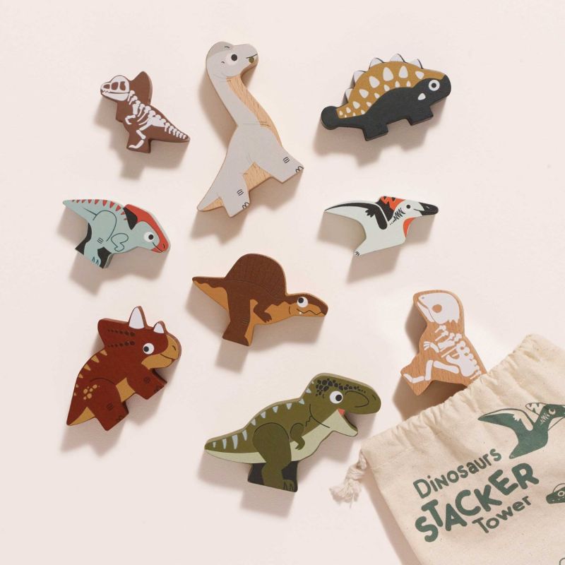 Dinosaures en bois FSC à empiler Le Toy Van Ambiance 3
