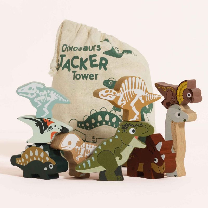 Dinosaures en bois FSC à empiler Le Toy Van Ambiance 6