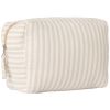 Trousse de toilette gaze de coton beige rayé galet BB & Co Produit 1