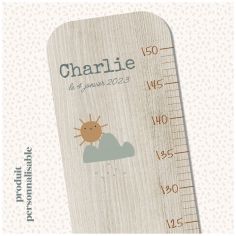 Toise en bois lapins dansant personnalisable