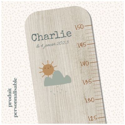 Toise en bois lapins dansant personnalisable