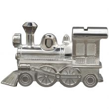 Tirelire Locomotive (métal argenté)  par Daniel Crégut
