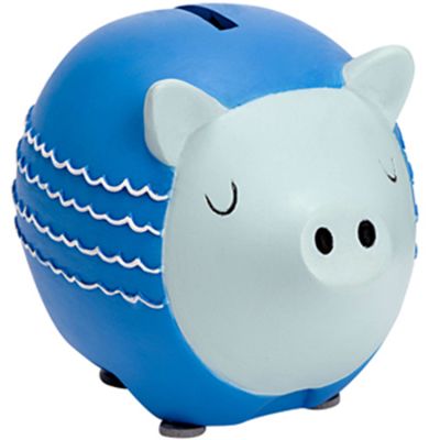Tirelire cochon vagues bleues (9 x 12 cm)