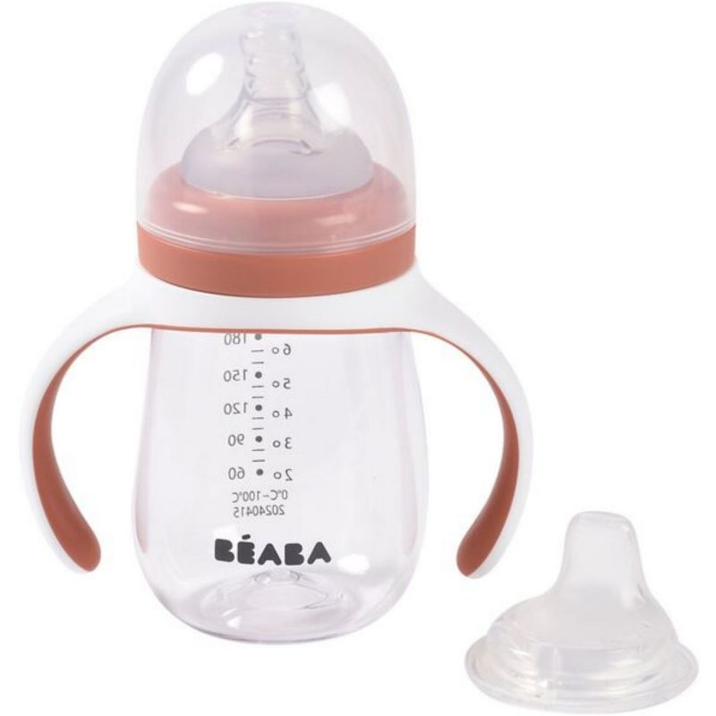 Biberon d'apprentissage 2 en 1 terracotta (210 ml) Béaba Produit 1 grande taille