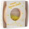 Hochet sensoriel Calm Donut jaune Petit Boum Packaging 2