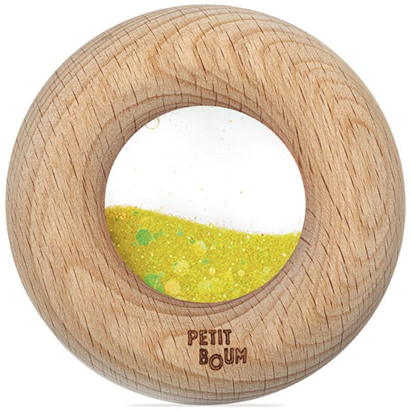 Hochet sensoriel Calm Donut jaune Petit Boum Produit 1