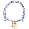 Bracelet Liberty mini alphabet cristal personnalisable (plaqué or) - Merci Maman