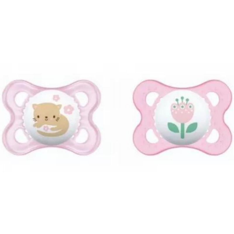 Lot de 2 sucettes anatomiques Original chat rose (2-6 mois) MAM