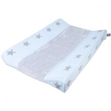 Housse de matelas à langer Star bleu ciel et gris (45 x 70 cm)  par Baby's Only