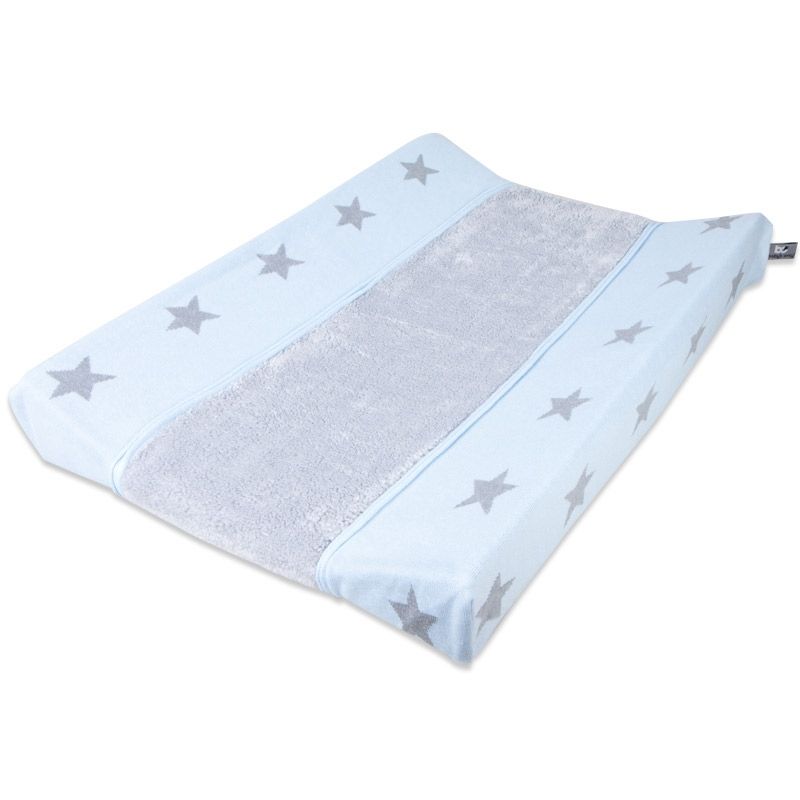 Housse de matelas à langer Star bleu ciel et gris (45 x 70 cm) Baby's Only