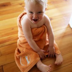 Serviette de bain oie sauvage pêche (70 x 140 cm)