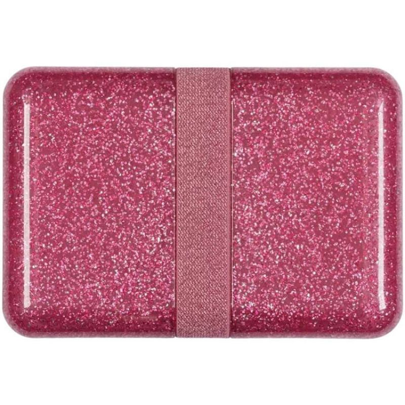 Lunch box à paillettes rose A Little Lovely Company