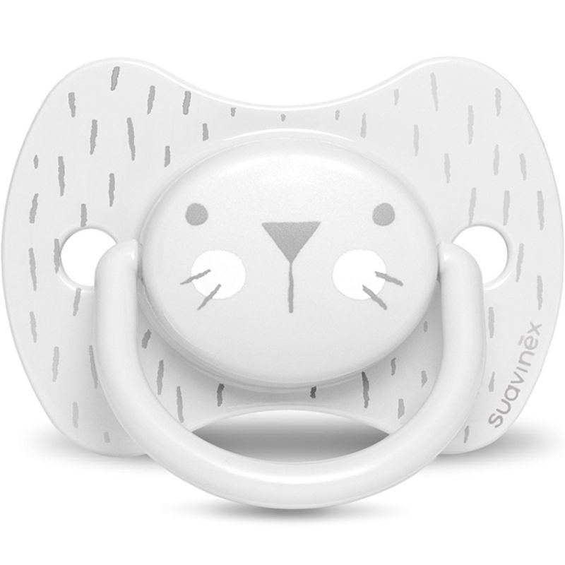 Sucette anatomique Hygge Baby lapin gris (18 mois et +) Suavinex