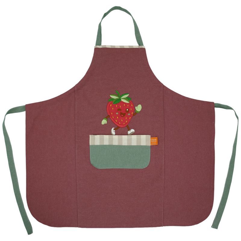 Tablier Kawai Fraise (6-12 ans) L'oiseau bateau Produit 1