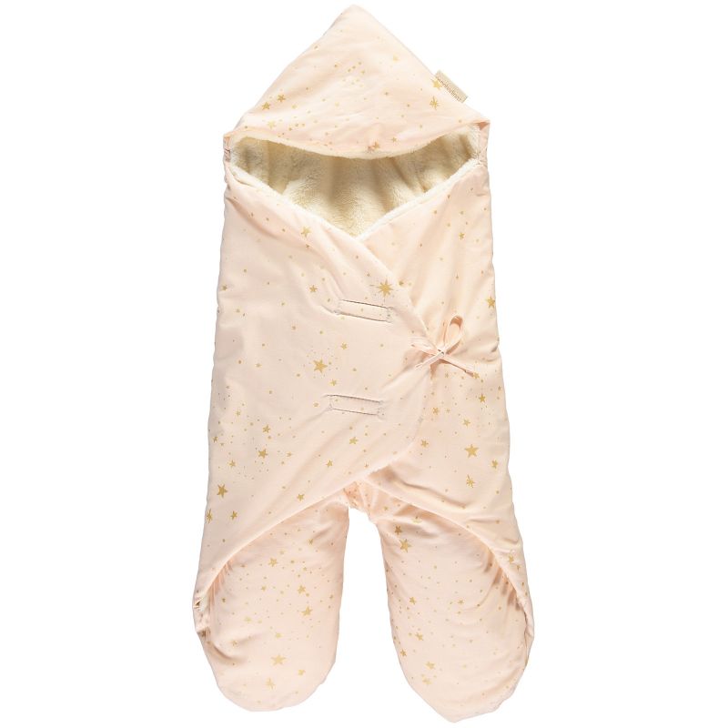 Couverture nomade Kiss me Gold stella rose (80 x 35 cm) Nobodinoz