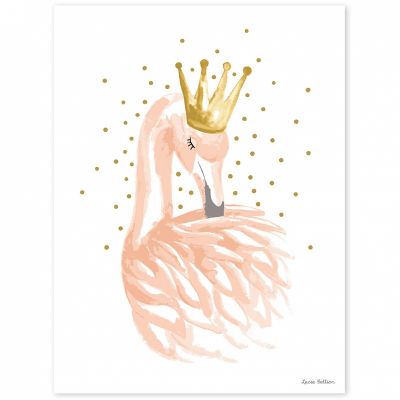 Affiche flamant rose Flamingo by Lucie Bellion (30 x 40 cm)  par Lilipinso