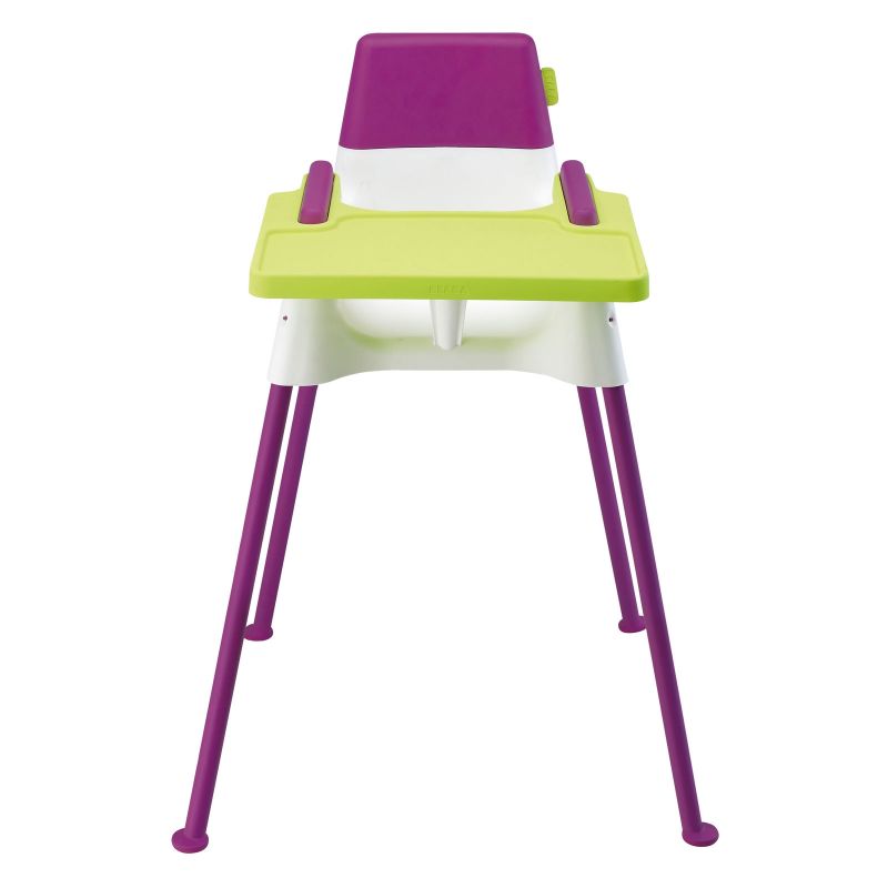 Chaise haute Seaty blanc, prune, vert Béaba