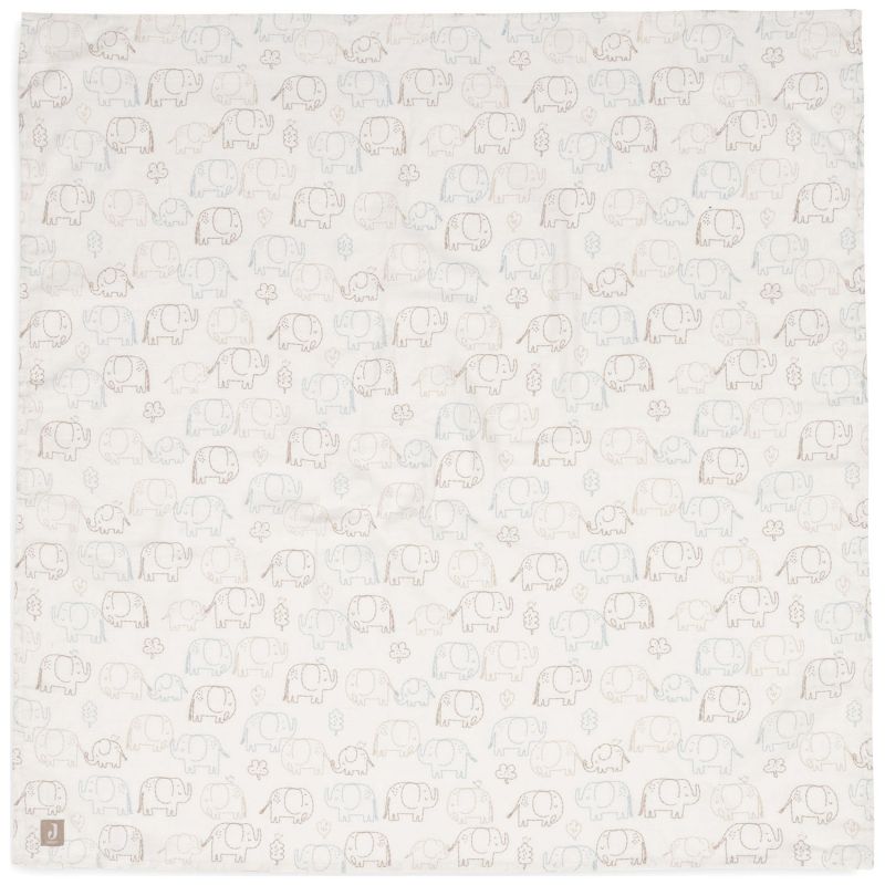 Lot de 2 maxi-langes en coton Elephant Tales (115 x 115 cm) Jollein Produit 3