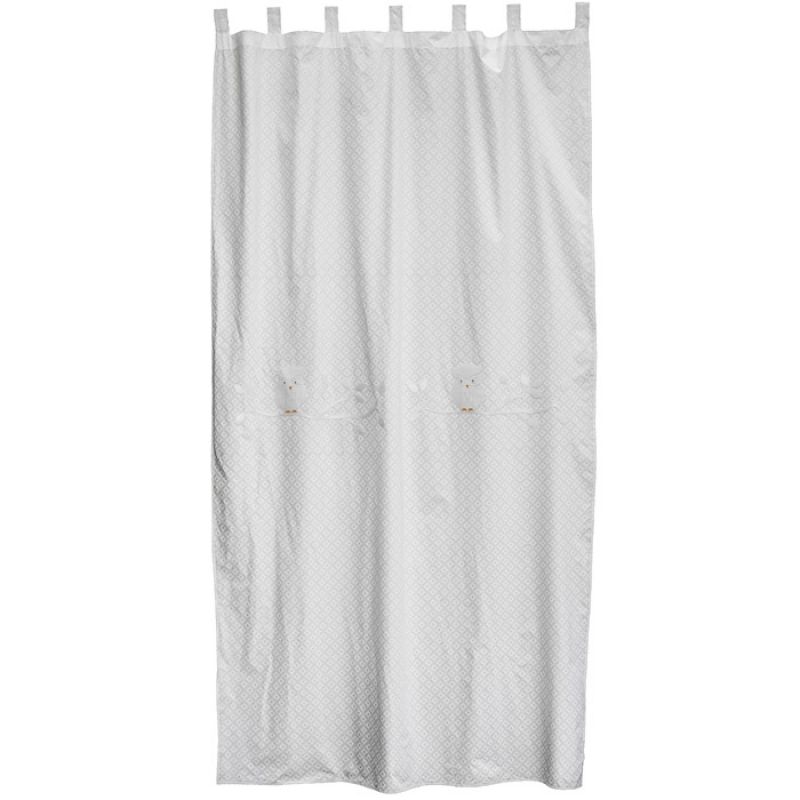 Rideau Hiboux blanc (145 x 280 cm) Taftan