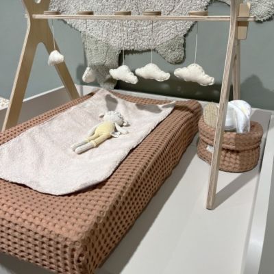 Housse de matelas à langer Gofre Cinnamon