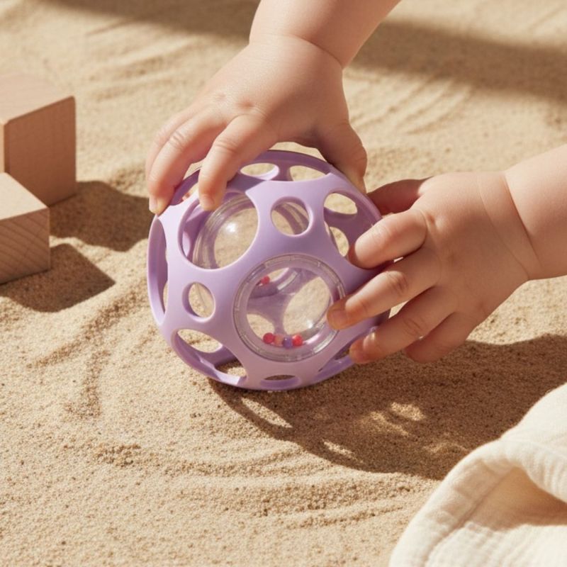 Balle sensorielle Hochet violet Little L Ambiance 7