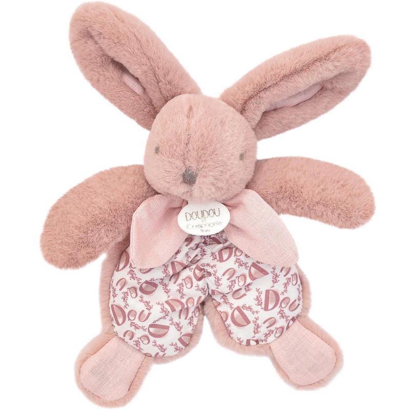 Peluche Lapin Doudou Pantin rose (18 cm) Doudou et Compagnie