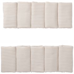 Tour de lit modulable et respirant gaze beige rayé galet - BB & Co