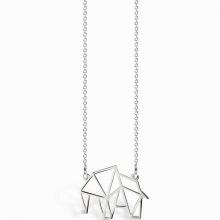 Collier chaîne 40 cm pendentif Origami éléphant 19 mm (argent 925°)  par Coquine
