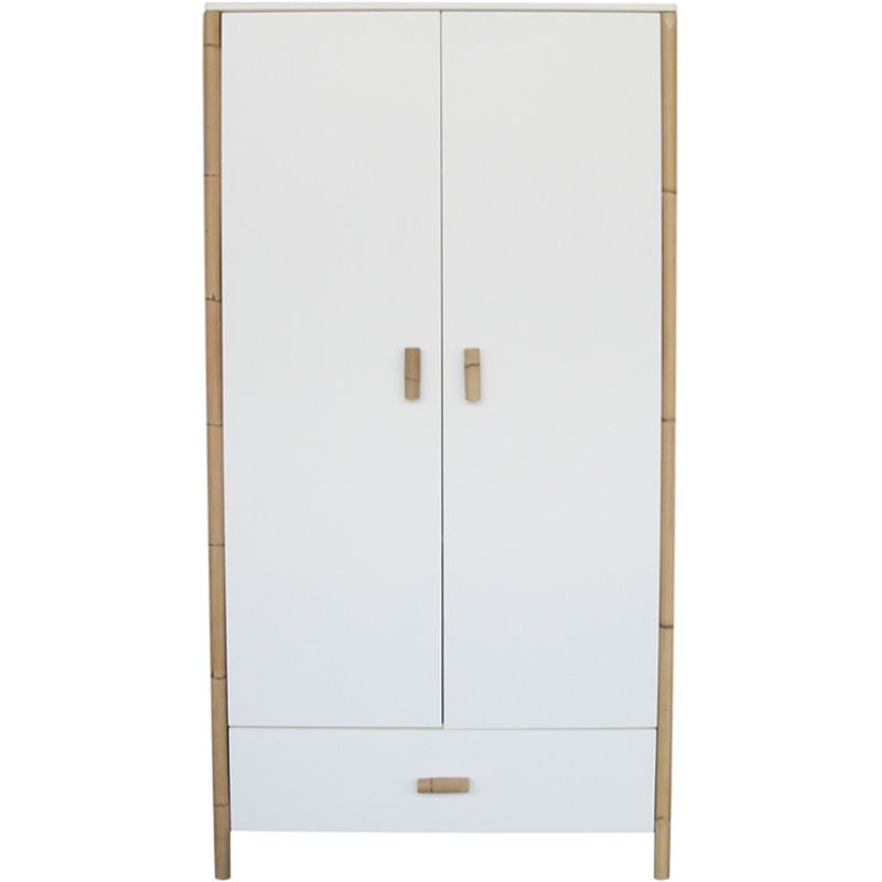 Armoire 2 portes + 1 tiroir Océane blanc neige Théo
