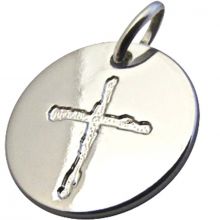 Médaille Croix géométrie 16 mm (argent 925°)  par Martineau