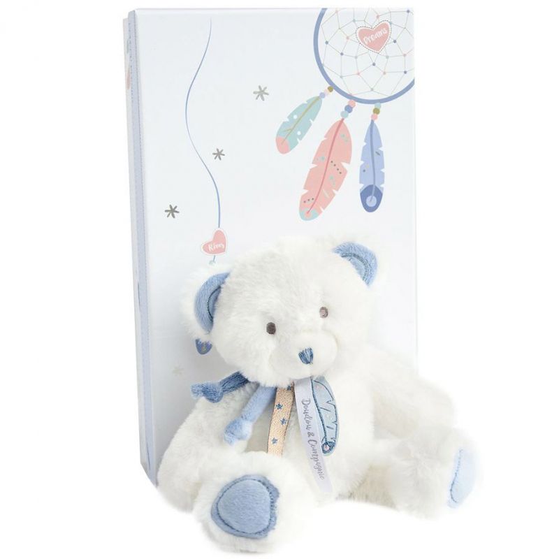 Coffret peluche Ours bleu Attrape-rêves (22 cm) Doudou et Compagnie