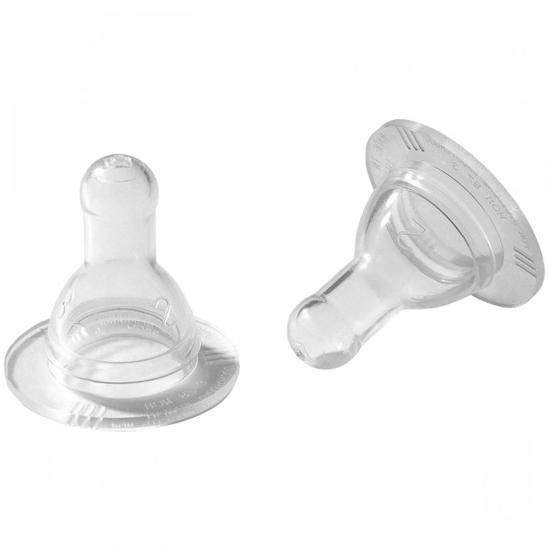 Lot de 2 tétines en silicone 2ème âge (débit variable) Béaba