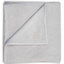 Couverture en tricot doux et teddy gris (100 x 150 cm)  par Jollein