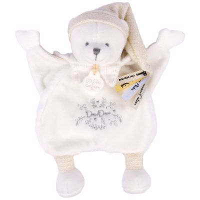 Doudou Ours Cape Blanc (25 cm) Doudou et Compagnie