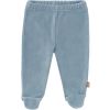 Pantalon de pyjama en velours bio Blue fog (0-3 mois : 50 à 60 cm) - Fresk